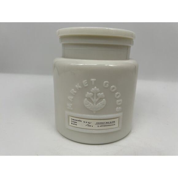 Anthropologie Market Goods Glass Candle Limoncello Creme Brulee Set Of 2 - Picture 1 of 5